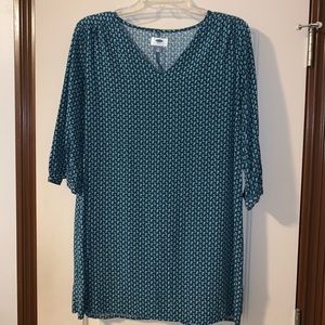 Old Navy Blue Floral T-Shirt Dress